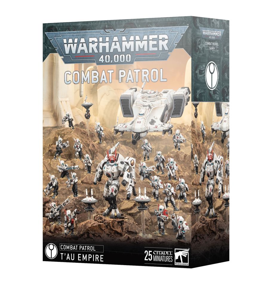 Warhammer 40000 Combat Patrol T'au Empire box set with miniatures.