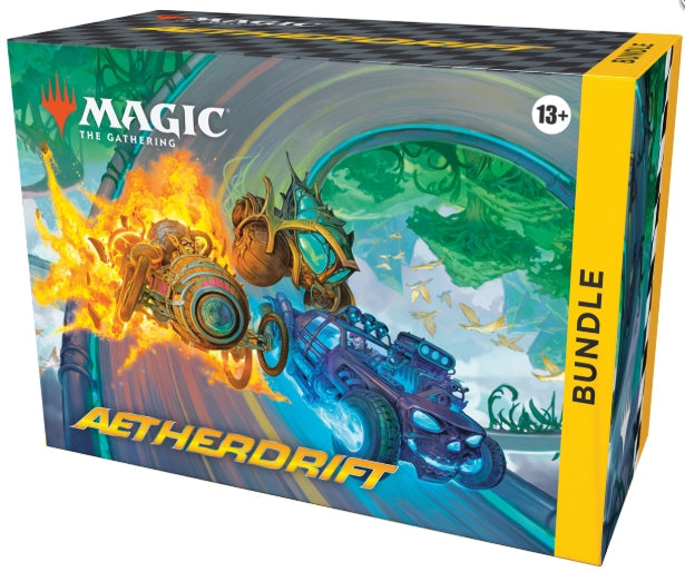 Magic the Gathering CCG: Aetherdrift Bundle box with dynamic racing artwork on the cover.