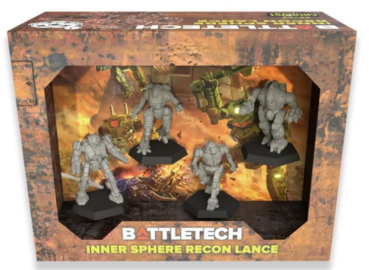 BattleTech Mercenaries Inner Sphere Recon Lance Force Pack with high-quality miniatures.