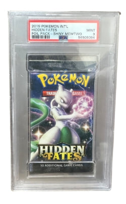 2019 Pokemon Hidden Fates Shiny Mewtwo Foil Pack, PSA Graded Mint 9.