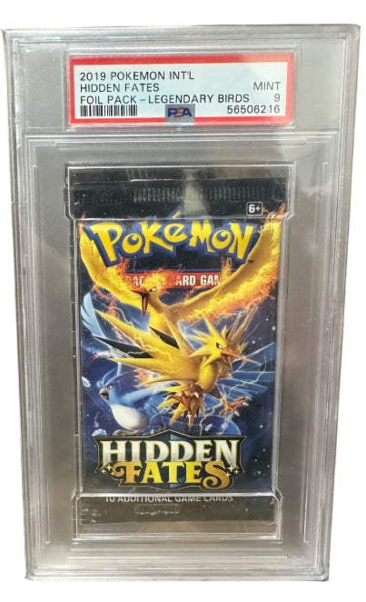 2019 Pokemon Hidden Fates Legendary Birds Foil Pack PSA Graded Mint 9