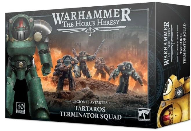 Warhammer 40000 Tartaros Terminator Squad box with Sons of Horus and Imperial Fists iconography.